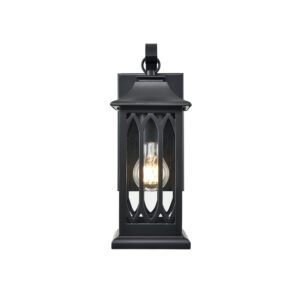 Millennium Lighting 88101-PBK Mallorey One Light Outdoor Wall Sconce Powder Coated Black finish