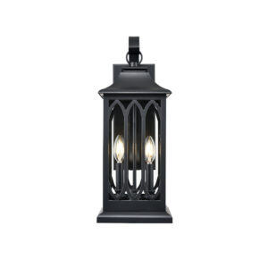 Millennium Lighting 88102-PBK Mallorey Two Light Outdoor Wall Sconce Powder Coated Black finish