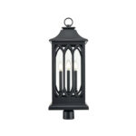 Millennium Lighting 88105-PBK Mallorey Three Light Outdoor Post Mount Powder Coated Black finish