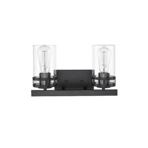 Millennium Lighting 91022-MB Lunden Two Light Vanity Matte Black finish