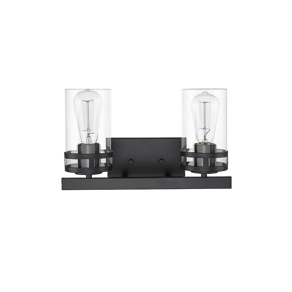 Millennium Lighting 91022-MB Lunden Two Light Vanity Matte Black finish