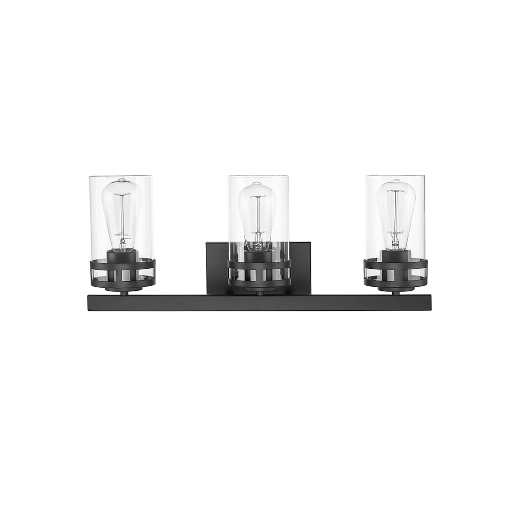 Millennium Lighting 91023-MB Lunden Three Light Vanity Matte Black finish