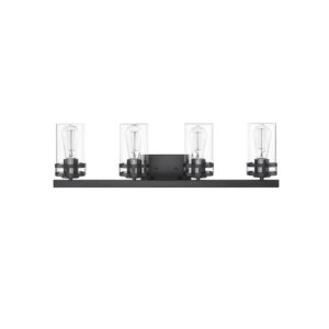 Millennium Lighting 91024-MB Lunden Three Light Vanity Matte Black finish