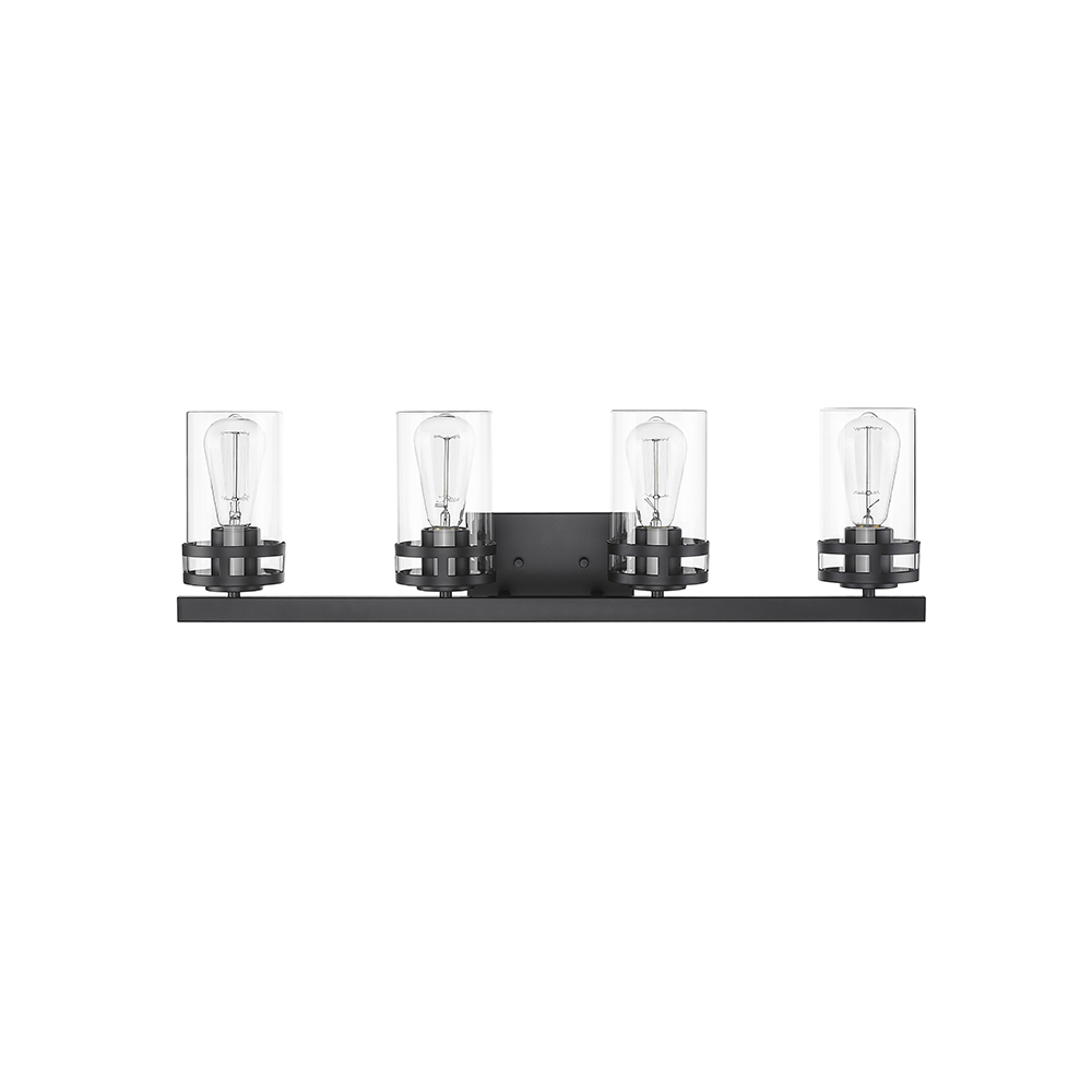 Millennium Lighting 91024-MB Lunden Three Light Vanity Matte Black finish