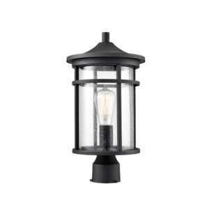 Millennium Lighting 91331-TBK Namath One Light Outdoor Post Lantern Textured Black finish