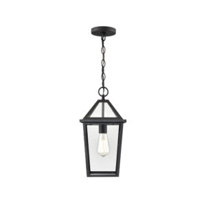 Millennium Lighting 91401-TBK Eston One Light Outdoor Pendant Textured Black finish