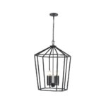 Millennium Lighting 91806-TBK Hylena Six Light Pendant Textured Black finish