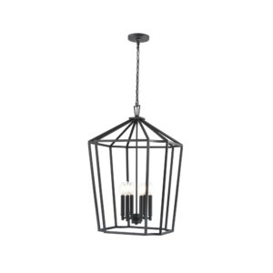 Millennium Lighting 91806-TBK Hylena Six Light Pendant Textured Black finish