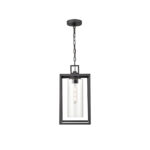 Millennium Lighting 93141-TBK Ellway One Light Outdoor Pendant Textured Black finish