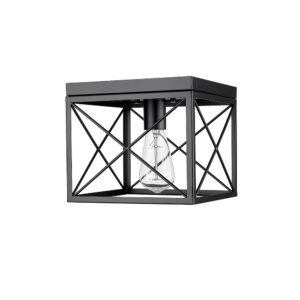 Millennium Lighting 94101-MB One Light Flush Mount Matte Black finish