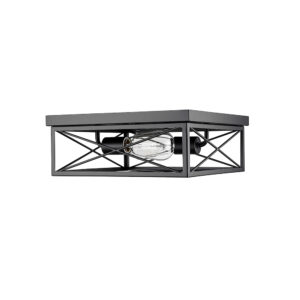 Millennium Lighting 94102-MB Two Light Flush Mount Matte Black finish