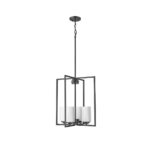 Millennium Lighting 95004-MB Luxx Four Light Pendant Matte Black finish