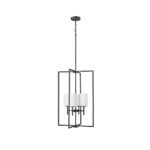 Millennium Lighting 96004-MB Luxx Four Light Pendant Matte Black finish