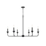 Millennium Lighting 97426-MB Herring Six Light Chandelier Matte Black finish
