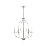 Millennium Lighting 98005-BN Senoia Five Light Chandelier Brushed Nickel finish