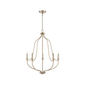 Millennium Lighting 98005-MG Senoia Five Light Chandelier Modern Gold finish
