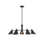 Millennium Lighting 99005-MB Warhol Five Light Chandelier Matte Black finish