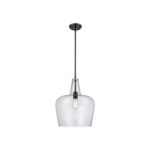 Millennium Lighting 99401-MB Puckette One Light Pendant Matte Black finish