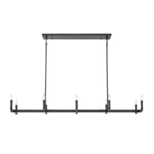 Millennium Lighting 99701-MB Daxley Ten Light Linear Chandelier Matte Black finish