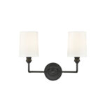 Millennium Lighting 99802-MB Leena Two Light Vanity Matte Black finish