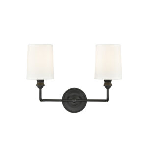 Millennium Lighting 99802-MB Leena Two Light Vanity Matte Black finish