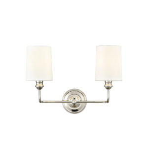 Millennium Lighting 99802-PN Leena Two Light Vanity Polished Nickel finish