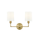 Millennium Lighting 99802-VB Leena Two Light Vanity Vintage Brass finish