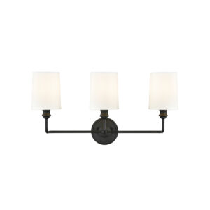 Millennium Lighting 99803-MB Leena Three Light Vanity Matte Black finish
