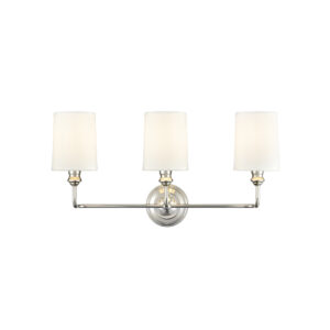 Millennium Lighting 99803-PN Leena Three Light Vanity Polished Nickel finish