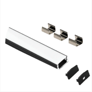 Goodlite G-96624 1/2" Aluminum Surface Mount Channel Black