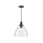 Millennium Lighting 218101-MB Khrisa One Light Pendant Matte Black finish