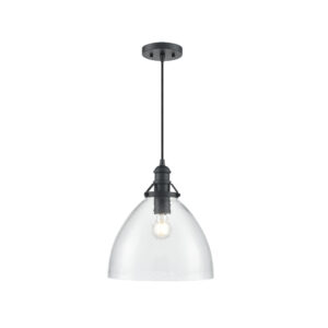 Millennium Lighting 218101-MB Khrisa One Light Pendant Matte Black finish