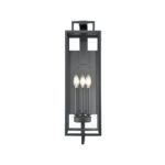 Millennium Lighting 280003-TBK Lamont Three Light Outdoor Wall Mount Textured Black finish