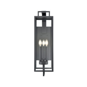 Millennium Lighting 280003-TBK Lamont Three Light Outdoor Wall Mount Textured Black finish
