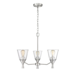 Millennium Lighting 412003-BN Artini Three Light Chandelier Brushed Nickel finish