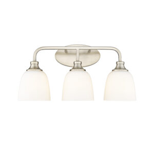 Millennium Lighting 491003-MG Alberta Three Light Vanity Modern Gold finish