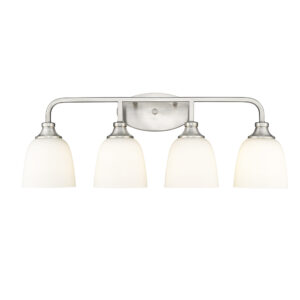 Millennium Lighting 491004-BN Alberta Four Light Vanity Brushed Nickel finish