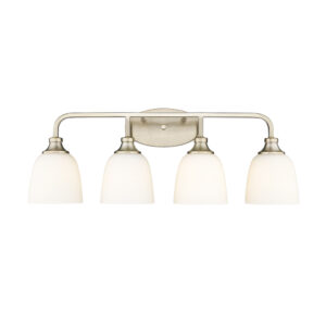 Millennium Lighting 491004-MG Alberta Four Light Vanity Modern Gold finish