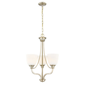Millennium Lighting 492003-BN Alberta Three Light Chandelier Brushed Nickel finish