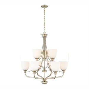 Millennium Lighting 492009-MG Alberta Nine Light Chandelier Modern Gold finish