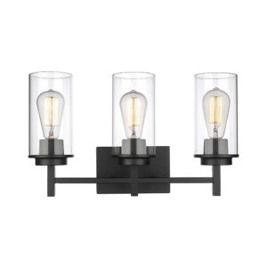 Millennium Lighting 494003-MB Janna Three Light Vanity Matte Black finish
