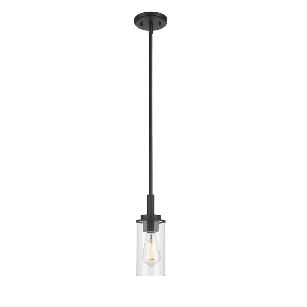 Millennium Lighting 495001-MB Janna One Light Mini-Pendant Matte Black finish