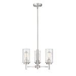 Millennium Lighting 495003-BN Janna Three Light Chandelier Brushed Nickel finish