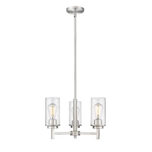 Millennium Lighting 495003-BN Janna Three Light Chandelier Brushed Nickel finish
