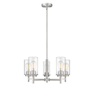 Millennium Lighting 495005-BN Janna Five Light Chandelier Brushed Nickel finish