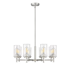 Millennium Lighting 495008-BN Janna Eight Light Chandelier Brushed Nickel finish