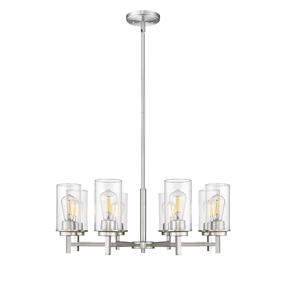 Millennium Lighting 495008-BN Janna Eight Light Chandelier Brushed Nickel finish