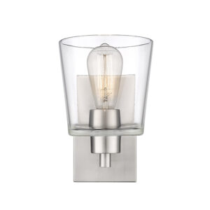 Millennium Lighting 496001-BN Evalon One Light Wall Sconce Brushed Nickel finish