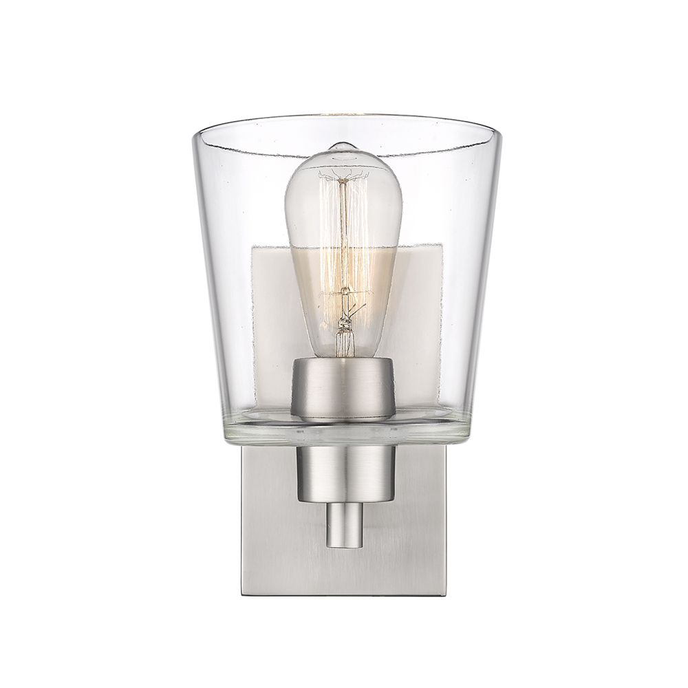 Millennium Lighting 496001-BN Evalon One Light Wall Sconce Brushed Nickel finish