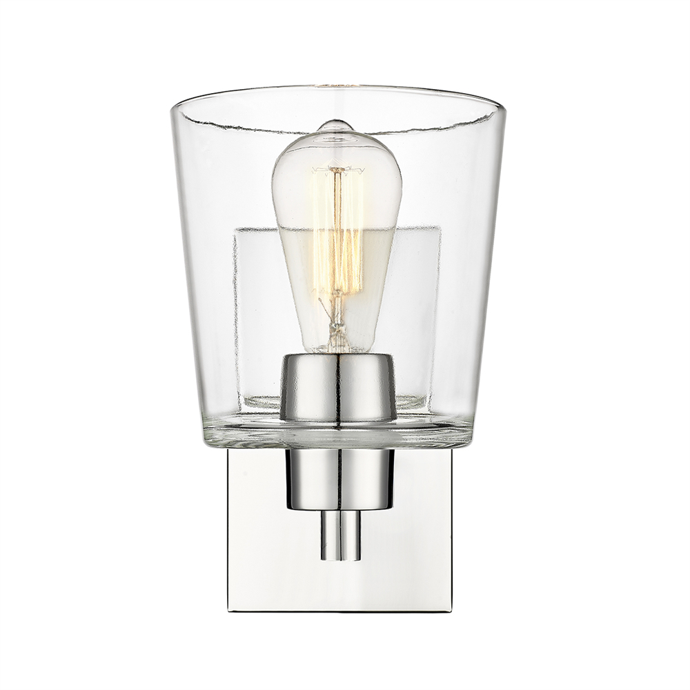Millennium Lighting 496001-CH Evalon One Light Wall Sconce Chrome finish